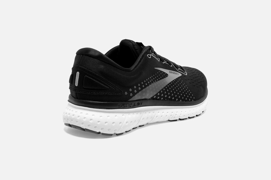 Brooks Glycerin 18 Road Running Shoes Mens - Black/White - OBDGR-7201